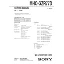 Sony MHC-GZR77D Service Manual