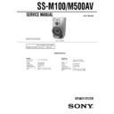 Sony MHC-M100, MHC-M300AV, MHC-M500AV, SS-M100, SS-M500AV Service Manual