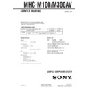 Sony MHC-M100, MHC-M300AV Service Manual