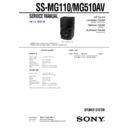 Sony MHC-MG110, MHC-MG310AV, MHC-MG510AV, SS-MG110, SS-MG510AV Service Manual