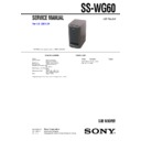 Sony MHC-MG510AV, SS-WG60 Service Manual