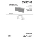 Sony MHC-NX300AV, MHC-NX3AV, SS-RC100 Service Manual