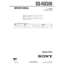 Sony MHC-NX300AV, SS-NX300 Service Manual