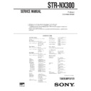 Sony MHC-NX300AV, STR-NX300 Service Manual