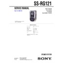 Sony MHC-RG100, MHC-RG121, SS-RG121 Service Manual