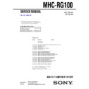 Sony MHC-RG100 Service Manual