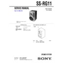 Sony MHC-RG11, SS-RG11 Service Manual
