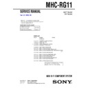 Sony MHC-RG11 Service Manual