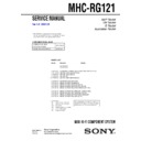 Sony MHC-RG121 Service Manual