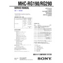 Sony MHC-RG190, MHC-RG290 Service Manual