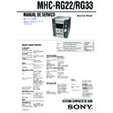 Sony MHC-RG22, MHC-RG33 Service Manual