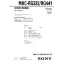 Sony MHC-RG333, MHC-RG441 Service Manual