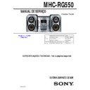 Sony MHC-RG550 Service Manual