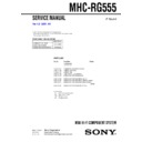Sony MHC-RG555 Service Manual