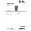 Sony MHC-RL3, SS-RL3 Service Manual
