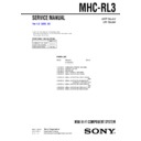 Sony MHC-RL3 Service Manual
