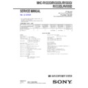 Sony MHC-RV222D, MHC-RV222DL, MHC-RV333D, MHC-RV333DL, MHC-RV555D Service Manual