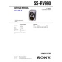 Sony MHC-RV50, MHC-RV60, MHC-RV660D, MHC-RV990D, SS-RV990 Service Manual