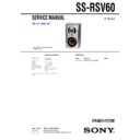 Sony MHC-RV60, SS-RSV60 Service Manual