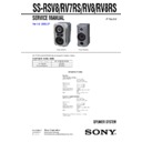 Sony MHC-RV7, MHC-RV8, SS-RSV8, SS-RV7RS, SS-RV8, SS-RV8RS Service Manual
