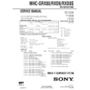 Sony MHC-RXD8, MHC-RXD8S Service Manual
