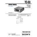 Sony MHC-S3, MHC-SV7AV, TC-S3 Service Manual