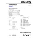 Sony MHC-SV7AV Service Manual