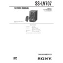 Sony MHC-V707, SS-LV707 Service Manual