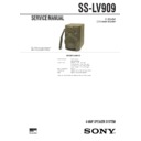 Sony MHC-V808, MHC-V909AV, SS-LV909 Service Manual