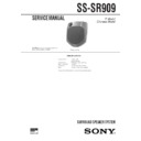 Sony MHC-V808, MHC-V909AV, SS-SR909 Service Manual