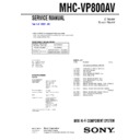 Sony MHC-VP800AV Service Manual