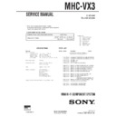 Sony MHC-VX3 Service Manual