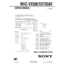 Sony MHC-VX500, MHC-VX700AV Service Manual