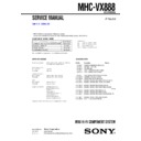 Sony MHC-VX888 Service Manual