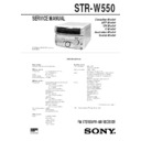 Sony MHC-W550, STR-W550 Service Manual