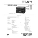 Sony MHC-W77AV, STR-W77 Service Manual