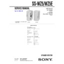 Sony MHC-WZ5, SS-WZ5, SS-WZ5E Service Manual
