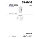 Sony MHC-WZ50, SS-WZ50 Service Manual