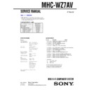 Sony MHC-WZ7AV Service Manual