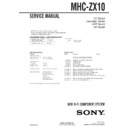 Sony MHC-ZX10 Service Manual