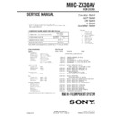 Sony MHC-ZX30AV Service Manual