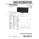 Sony NAS-SV20DI, NAS-SV20I Service Manual