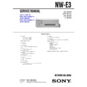 Sony NW-E2, NW-E3 Service Manual