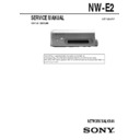 Sony NW-E2 Service Manual