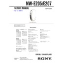 Sony NW-E205, NW-E207 Service Manual