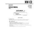 Sony NW-E3 Service Manual