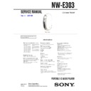 Sony NW-E303 Service Manual