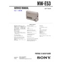 Sony NW-E53 Service Manual