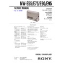 Sony NW-E55, NW-E75, NW-E90, NW-E95 Service Manual