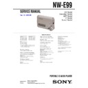 nw-e99 service manual